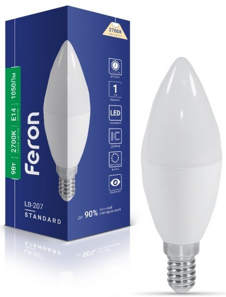 Feron LB-207 9W 2700K E14