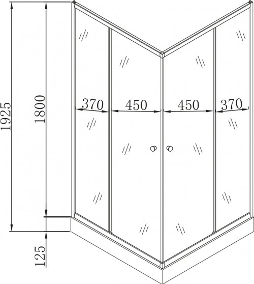 MIXXUS Cubic SCT01-90x90x195-FB MI6903