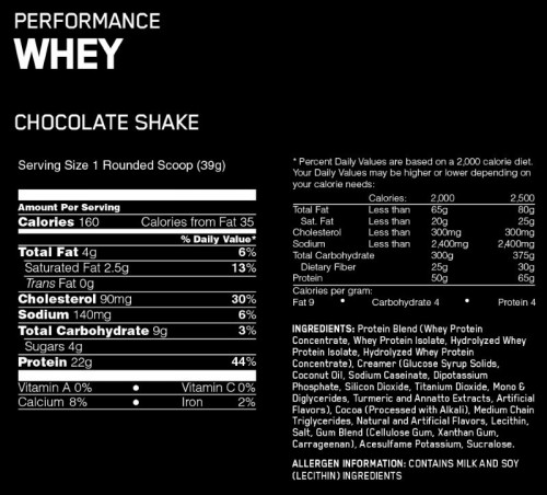 Optimum Nutrition Performance Whey