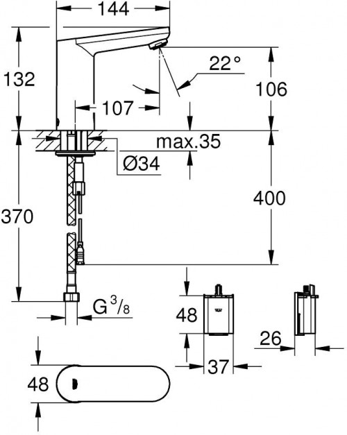 Grohe Eurosmart Cosmopolitan E New 36330