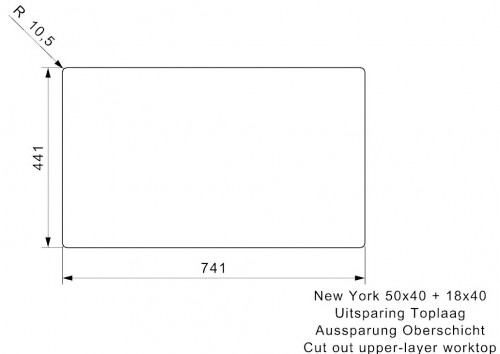 Reginox New York 50x40+18x40 L