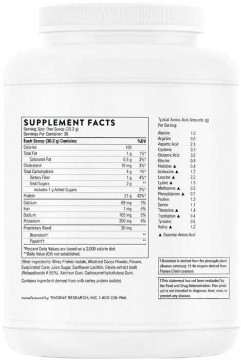 Thorne Whey Protein Isolate