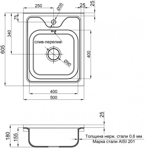 Lidz 60x50 0.6 LIDZ605006SAT