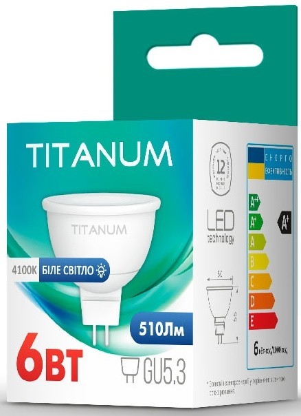 TITANUM MR16 6W 4100K GU5.3 TLMR1606534