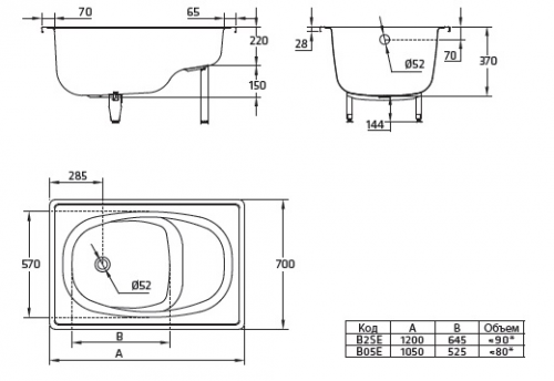 BLB Europa seat 120x70 B2SE