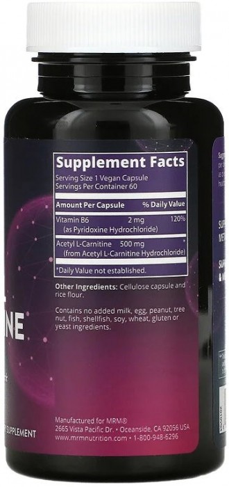 MRM Acetyl L-Carnitine 60 cap