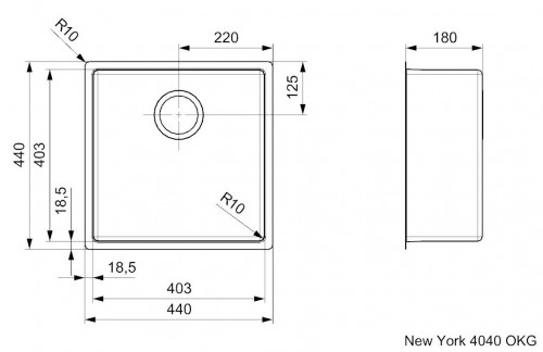 Reginox New York 40X40 R28124