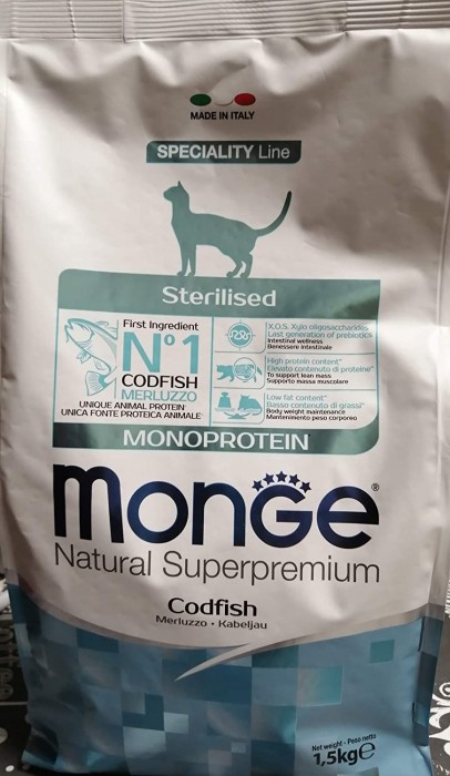 Monge Speciality Line Monoprotein Sterilised Codfish 1.5 kg