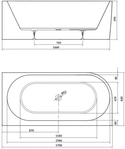 Cersanit Crea 170x82 S301-330