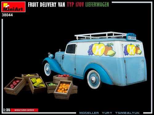 MiniArt Fruit Delivery Van Typ 170v Lieferwagen (1:35)