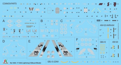 ITALERI F-35A Lightning Ii Ctol (1:72)