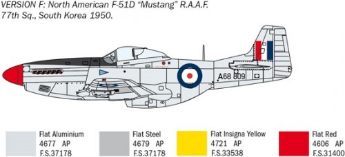 ITALERI North American F-51D Mustang Korean War (1:72)