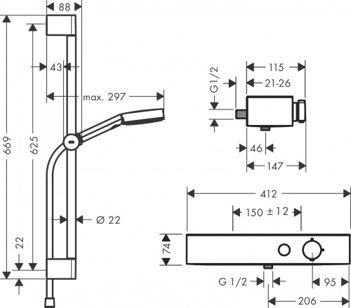 Hansgrohe Pulsify Select S 105 24260000