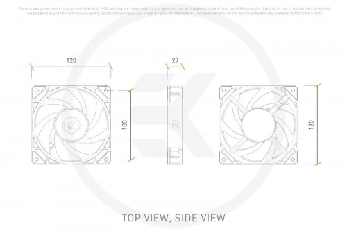 EKWB EK-Loop Fan FPT 120 - Black (550-2300rpm)