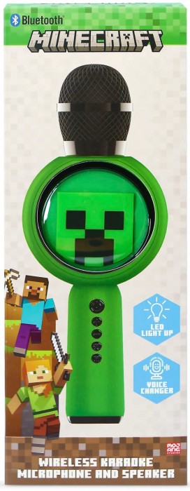 OTL Minecraft Creeper PopSing LED Light Up Wireless Karaoke