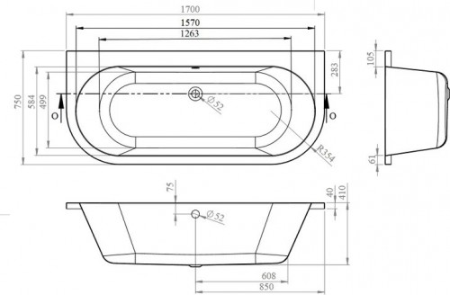 Koller Pool Mio 170x75