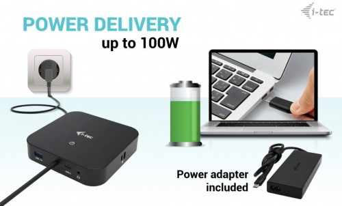 i-Tec USB-C HDMI DP Docking Station with Power Delivery 100
