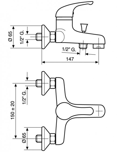 Чертеж с размерами