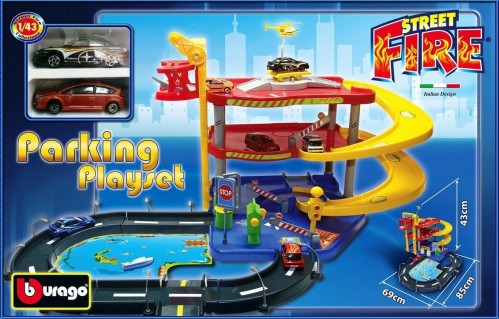 Автотрек / железная дорога Bburago GoGears Parking Playset