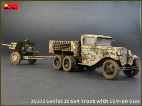 MiniArt Soviet 2T 6x4 Truck and 76-mm USV-BR Gun (1:35)