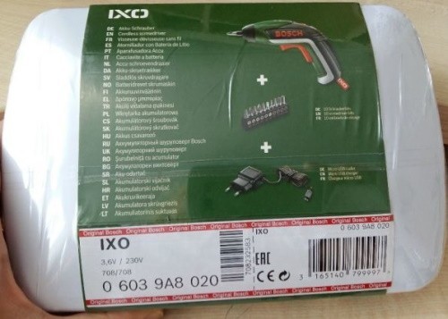 Упаковка Bosch IXO 06039A8020