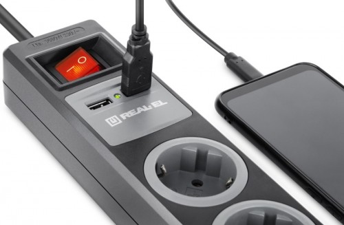 REAL-EL RS-3 USB Charge 1.8m