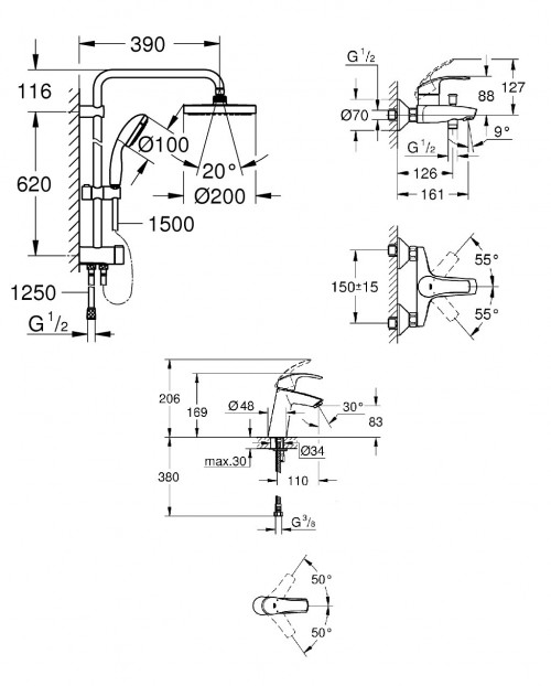 Grohe Eurosmart 123389M