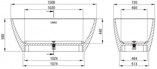 Deante Anemon 150x72 KDM 015W