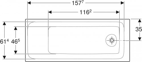 Geberit Tawa Slim rim 170x70 554.120.01.1