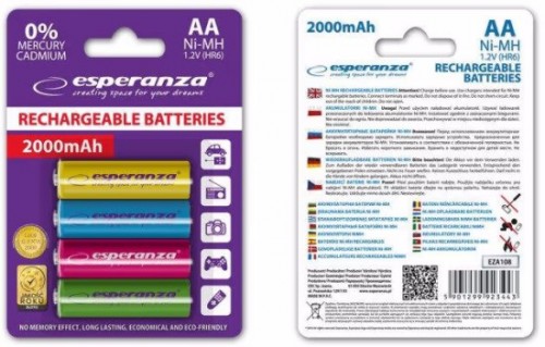 Esperanza 4xAA 2000 mAh