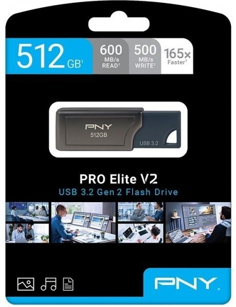 PNY PRO Elite V2 USB 3.2 Gen 2 512Gb