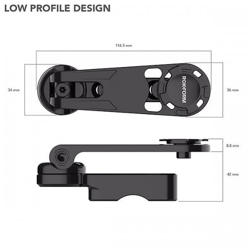 Rokform Pro Serie Polished Alu Motorcycle Perch Mount