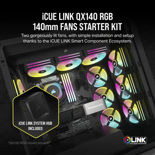 Corsair iCUE LINK QX140 RGB Black Dual Kit