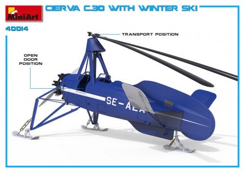 MiniArt Cierva C.30 with Winter Ski (1:35)