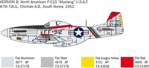 ITALERI North American F-51D Mustang Korean War (1:72)