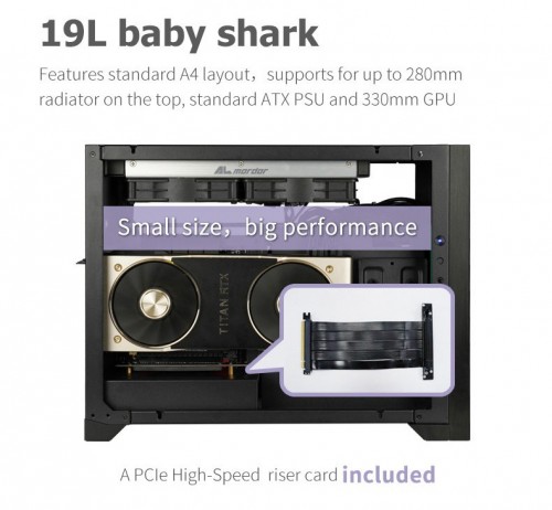 Almordor Sharky 170I ITX Black