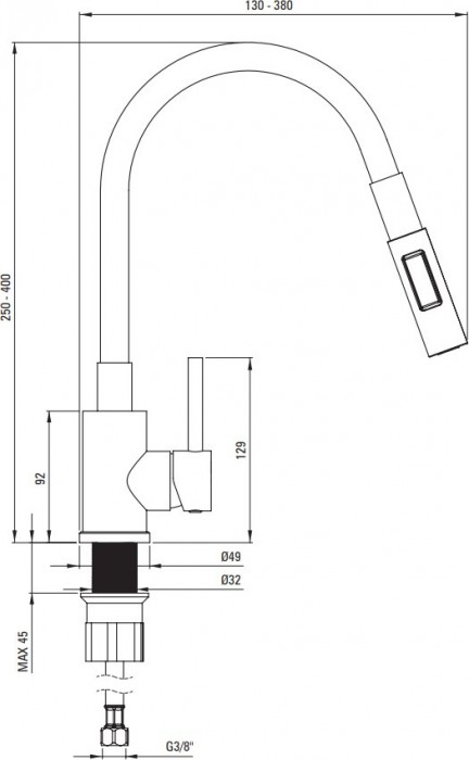 Deante Luno BOC N74M