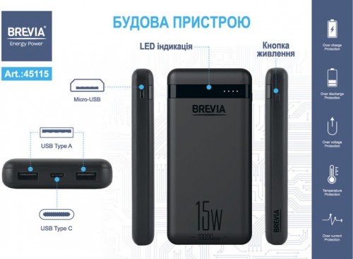 Brevia Powerbank 10000 15W