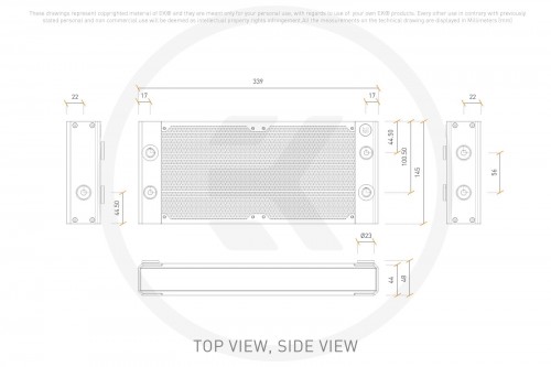 EKWB EK-Quantum Surface P280M X-Flow - White