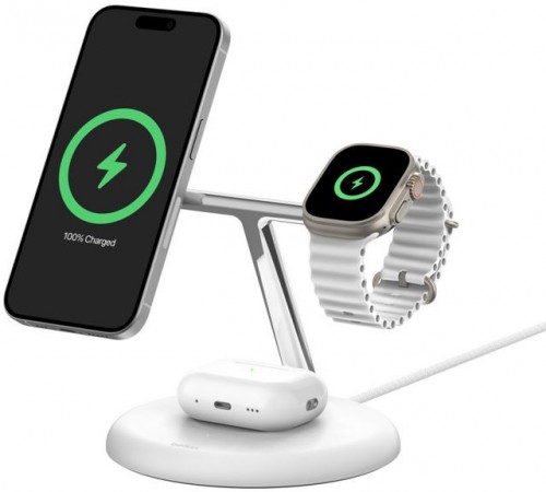 Belkin BoostCharge Pro 3-in-1 Magnetic Wireless Charging Sta