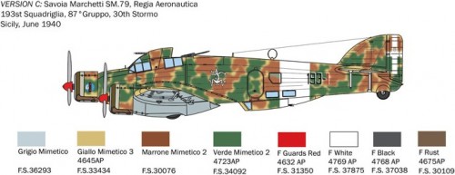 ITALERI S.79 Sparviero Bomber Version (1:72)