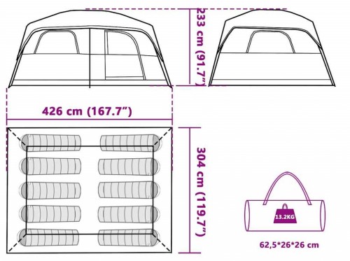 VidaXL Family Cabin 10-Person