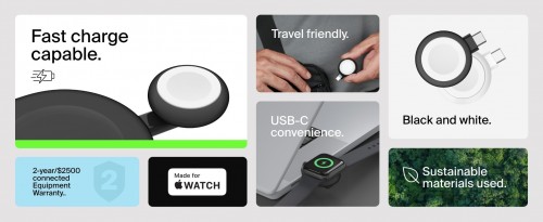 Belkin BoostCharge Portable USB-C Apple Watch Charger