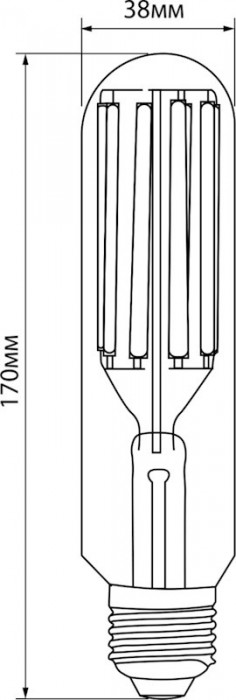 Videx Filament T38F 24W 5000K E27