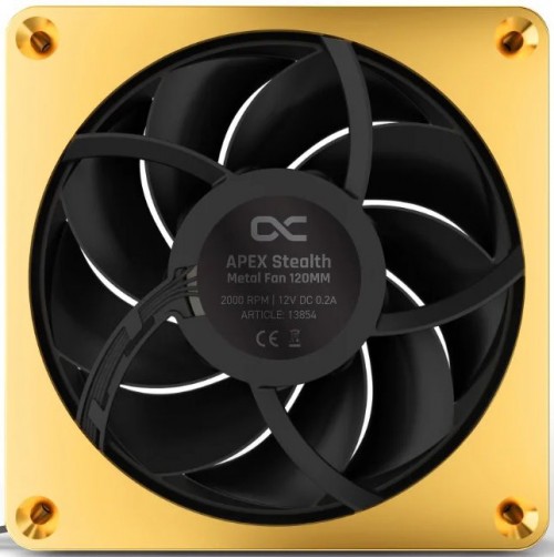 Alphacool Apex Stealth Metall Lufter 2000rpm Gold
