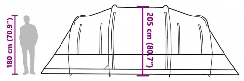 VidaXL Tunnel 6-Person Waterproof