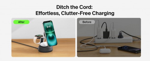 Belkin UltraCharge Pro 3-in-1 Magnetic Charging Dock Qi2 25W