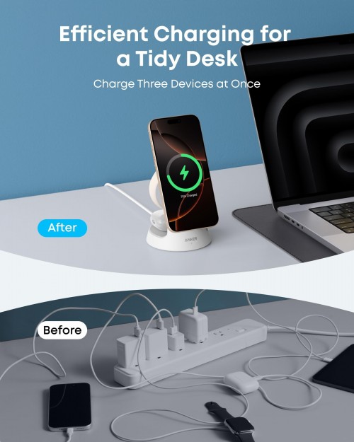 ANKER MagGo Wireless Charging Station 3-in-1 Dock Stand