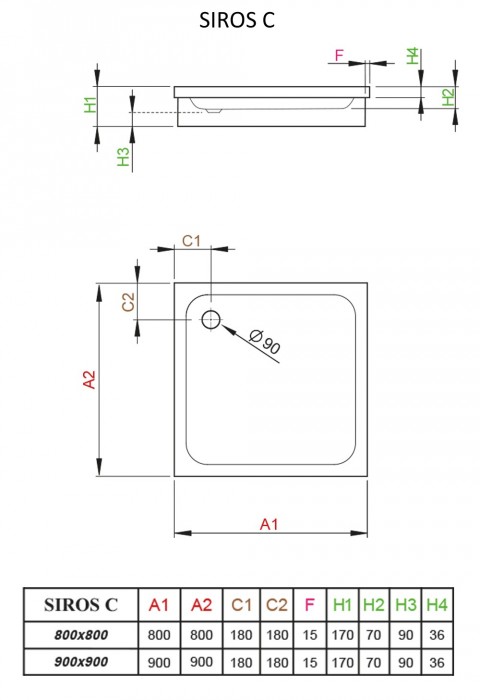 Radaway Siros C SBC8817-1