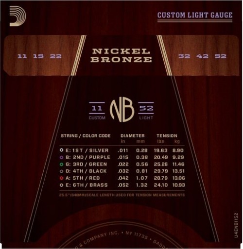 DAddario Nickel Bronze 11-52